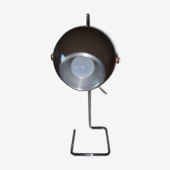 Vintage Chocolate Eyeball Lamp 1960