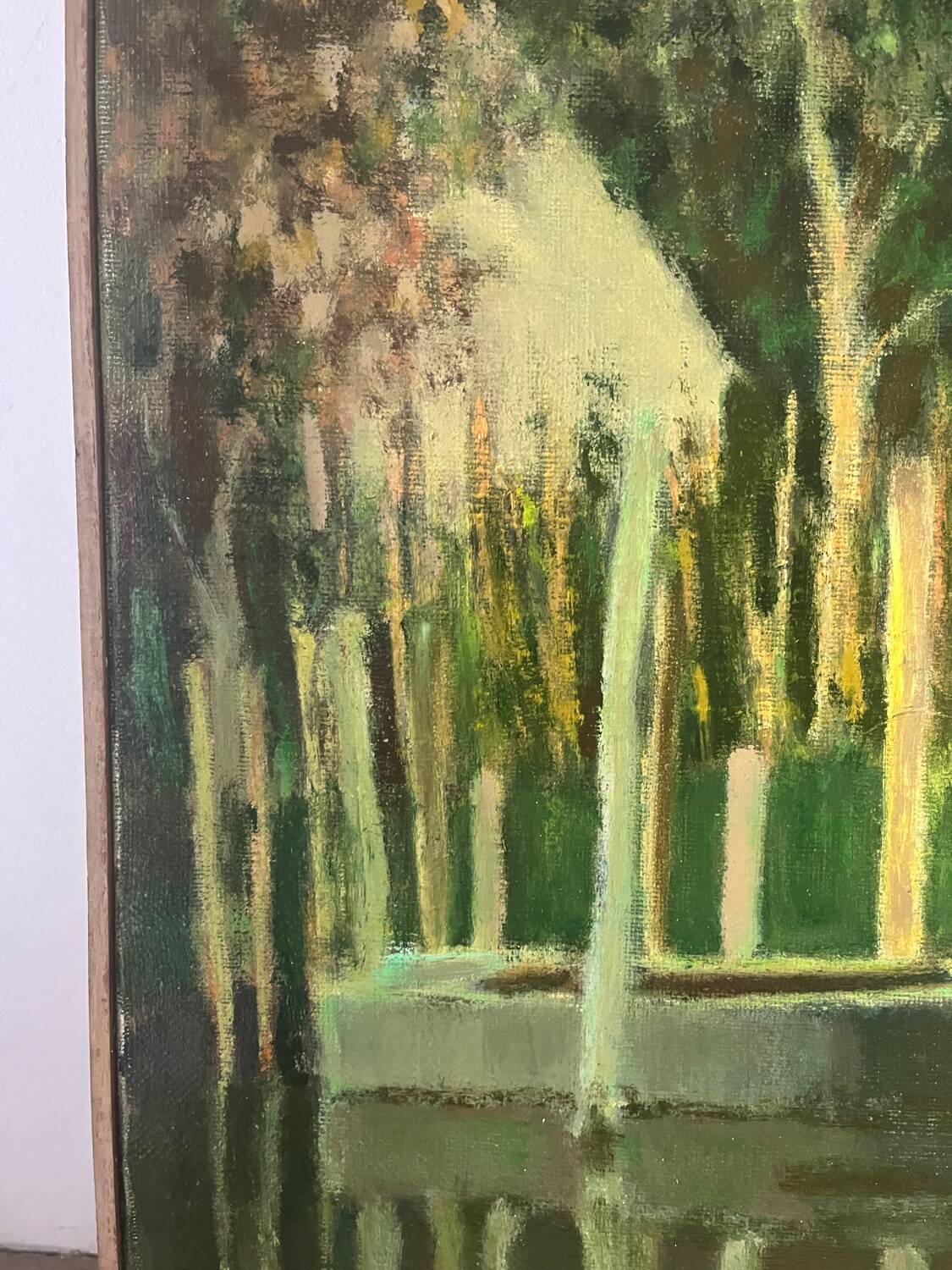 La Brière, Brittany, oil on canvas signed P Poulain