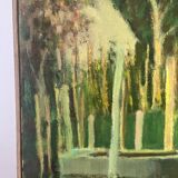 La Brière, Brittany, oil on canvas signed P Poulain