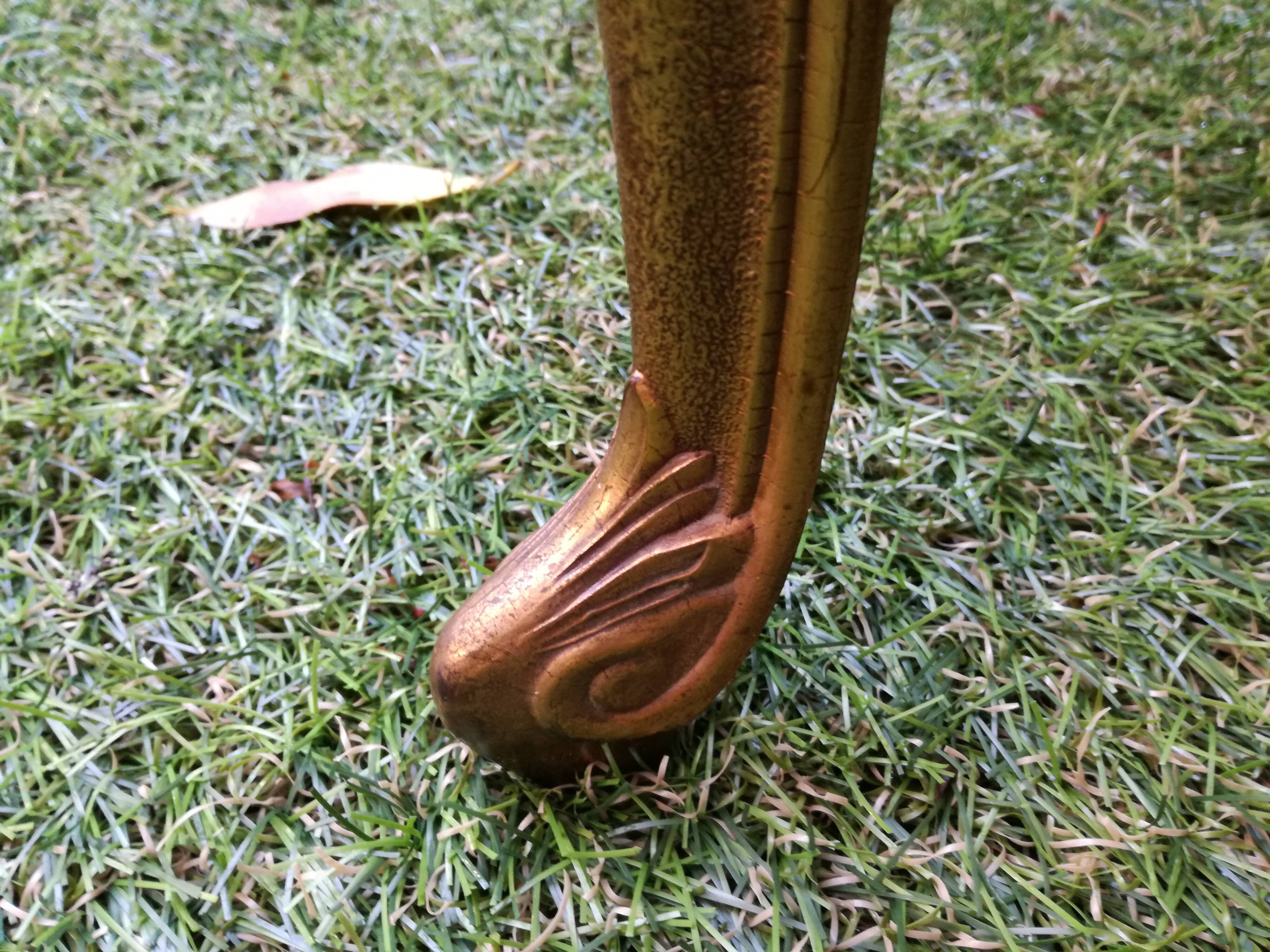 Louis XV coffee table bronze and marble