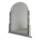 Miroir Art Déco biseauté, cadre en aluminium, années 1930
