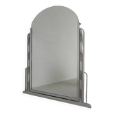 Miroir Art Déco biseauté, cadre en aluminium, années 1930