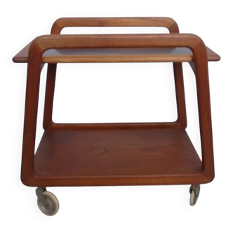 Danish Teak Bar Cart with Removable Tray from Silva, Denmark, 1960s