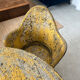 Garden furniture in concrete imitation faux wood