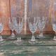 SET OF 6 CRISTAL D’ARQUES POMPADOUR WINE GLASSES HEIGHT 13CM