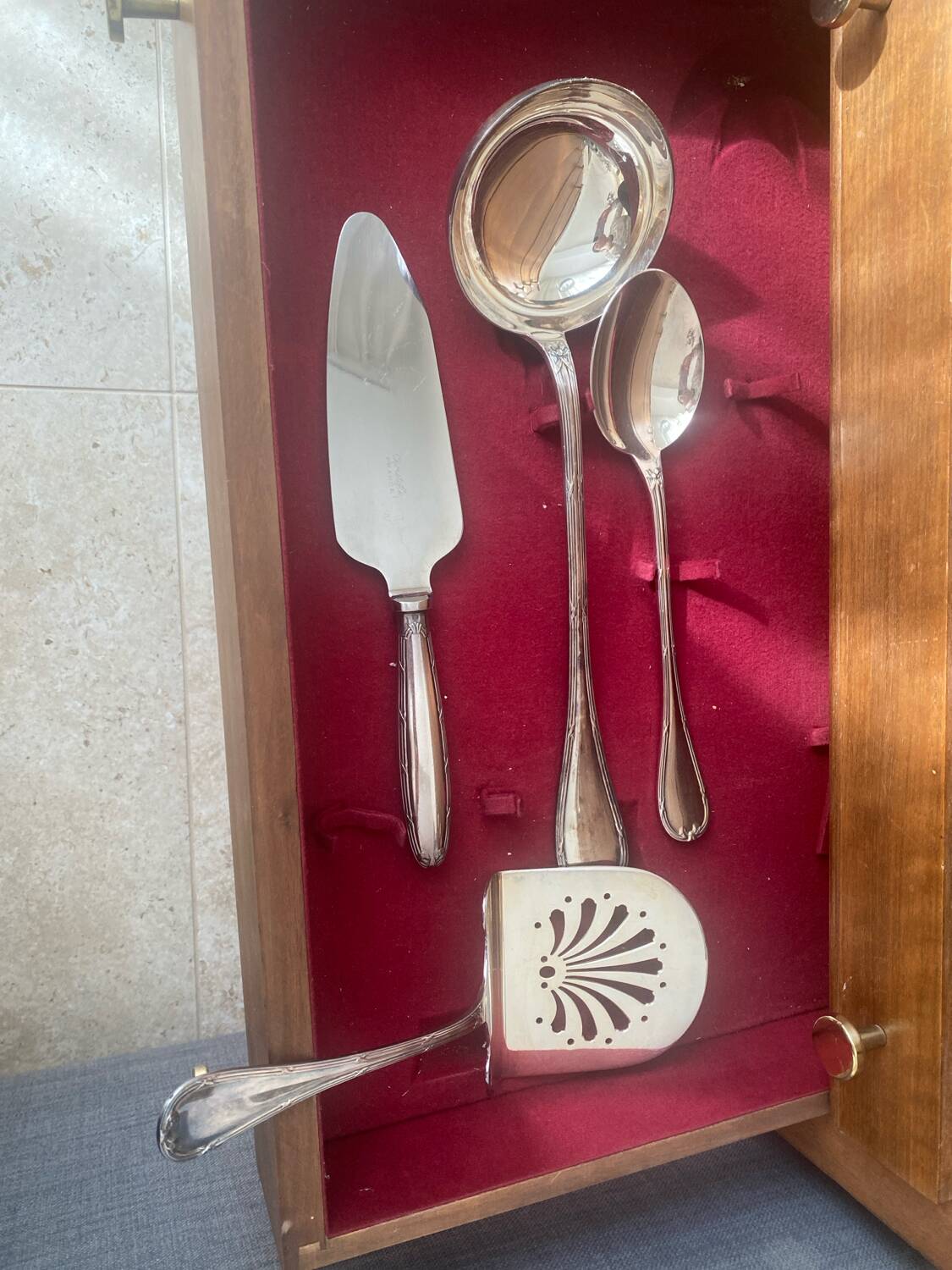 Set of Christofle silver-plated cutlery.