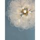 Contemporary Glass "Sella" Chandelier With Gold 24k Metal Fram