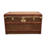 Checkerboard canvas travel trunk