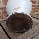 White glazed stoneware jar / pottery