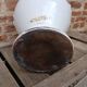 White glazed stoneware jar / pottery