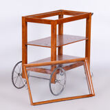 Restored ArtDeco Walnut Trolley, Revived Polish, France, 1920s