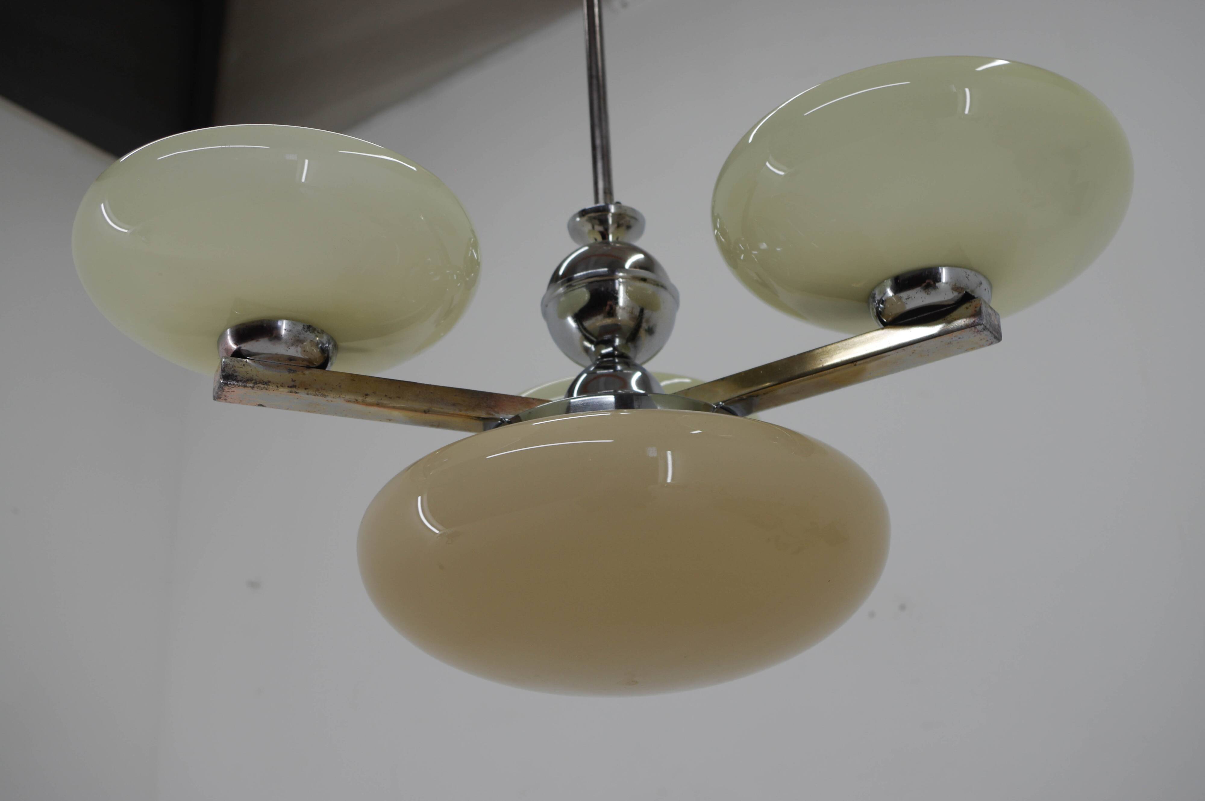 Art Deco Chandlier, Czechoslovakia, 1940s