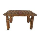 Braided bamboo footrest, early twentieth century