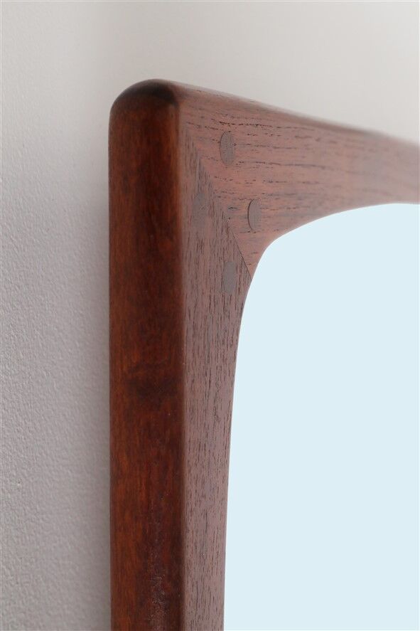 Big mid-century teak mirror / Asbjørn Møbler / Danish modern design / 1960s