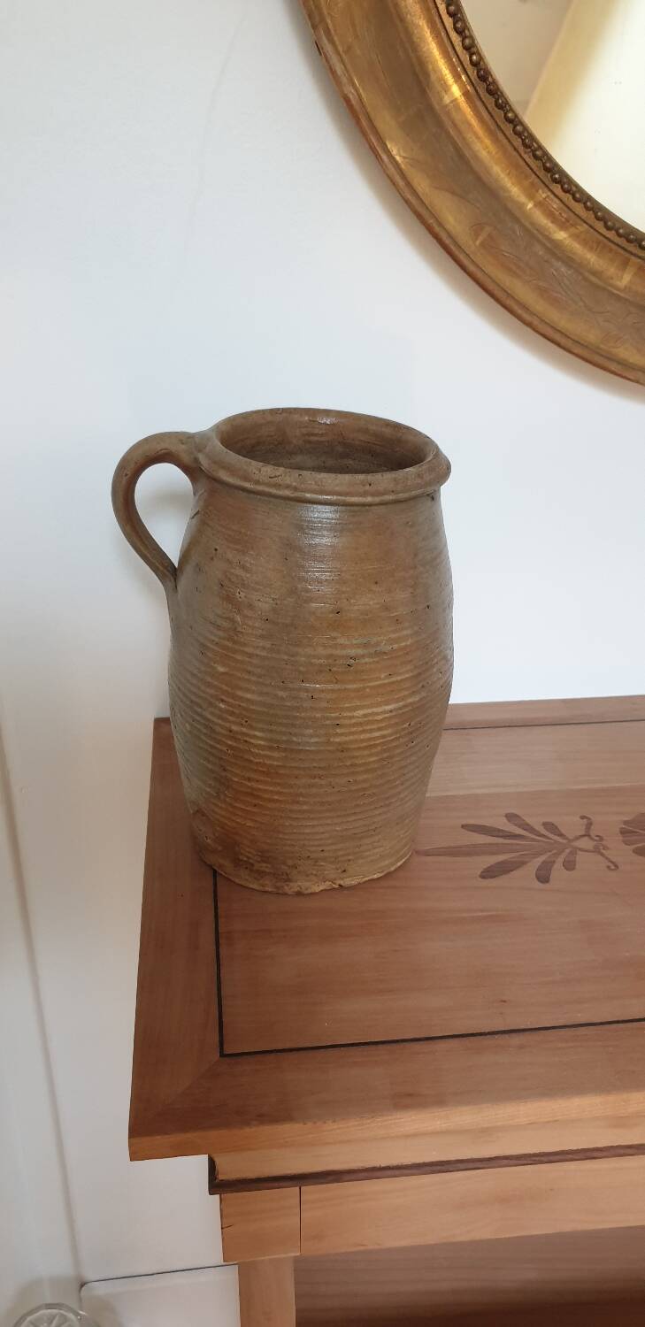 Old 25cm glazed stoneware pot