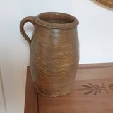 Old 25cm glazed stoneware pot