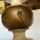 Vintage painted wooden table lamp