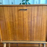 Scandinavian writing basket in wood 1960