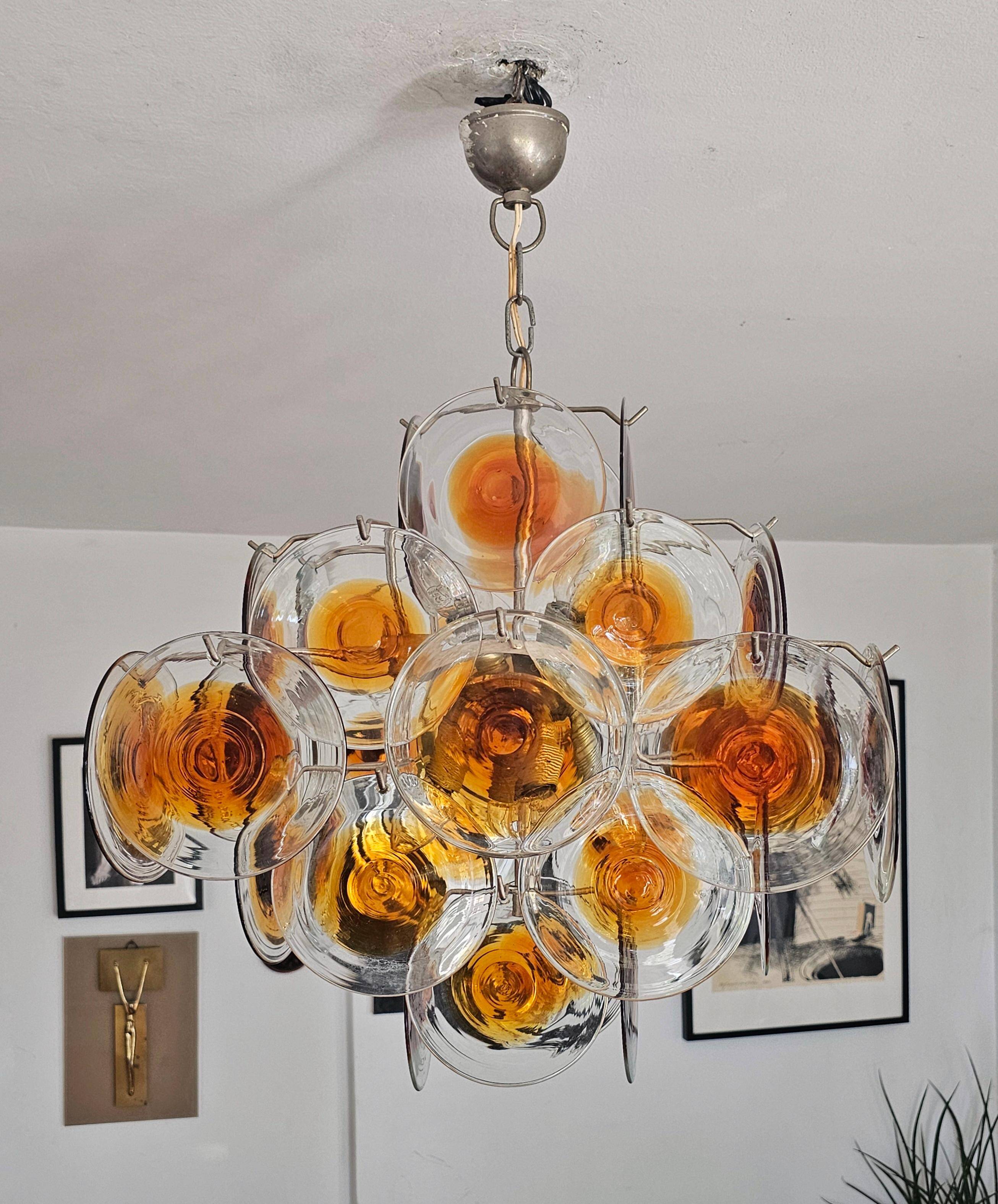 Glass pendant by Gino Vistosi, Mid-Century Modern style
