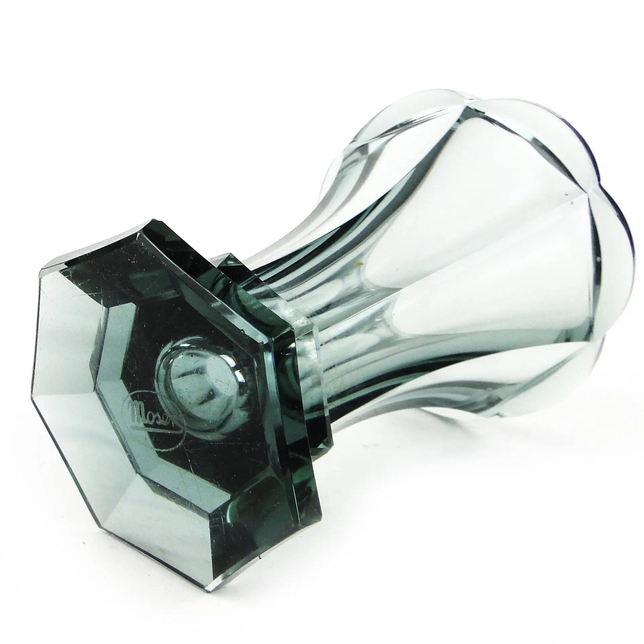 Vase, Art Deco, crystal, Moser, Czechoslovakia, 1930s
