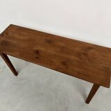 Small old console in solid oak, with spindle legs