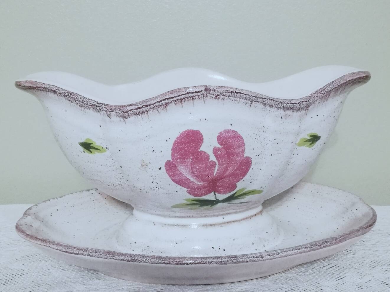 Stoneware sauce boat