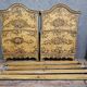 Pair of antique painted beds with floral decoration - 19th century - Venetian style