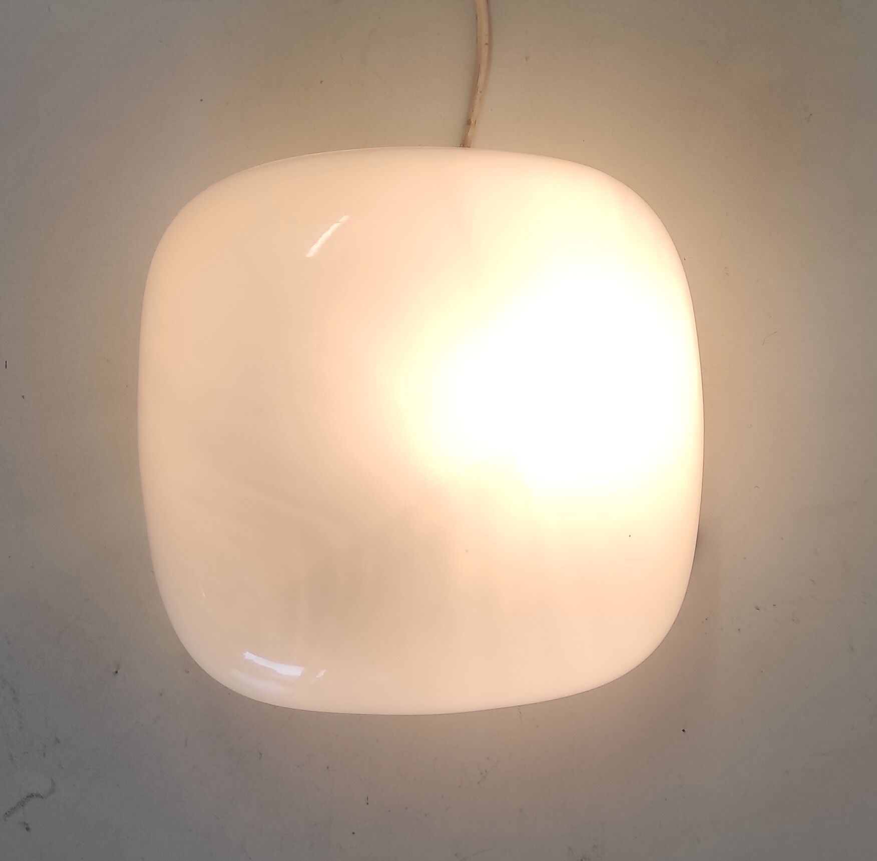 Opal glass wall lamp 60s/70s