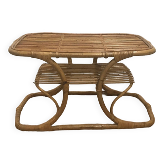Rattan coffee table from the 60s