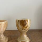 Trio of onyx egg cups