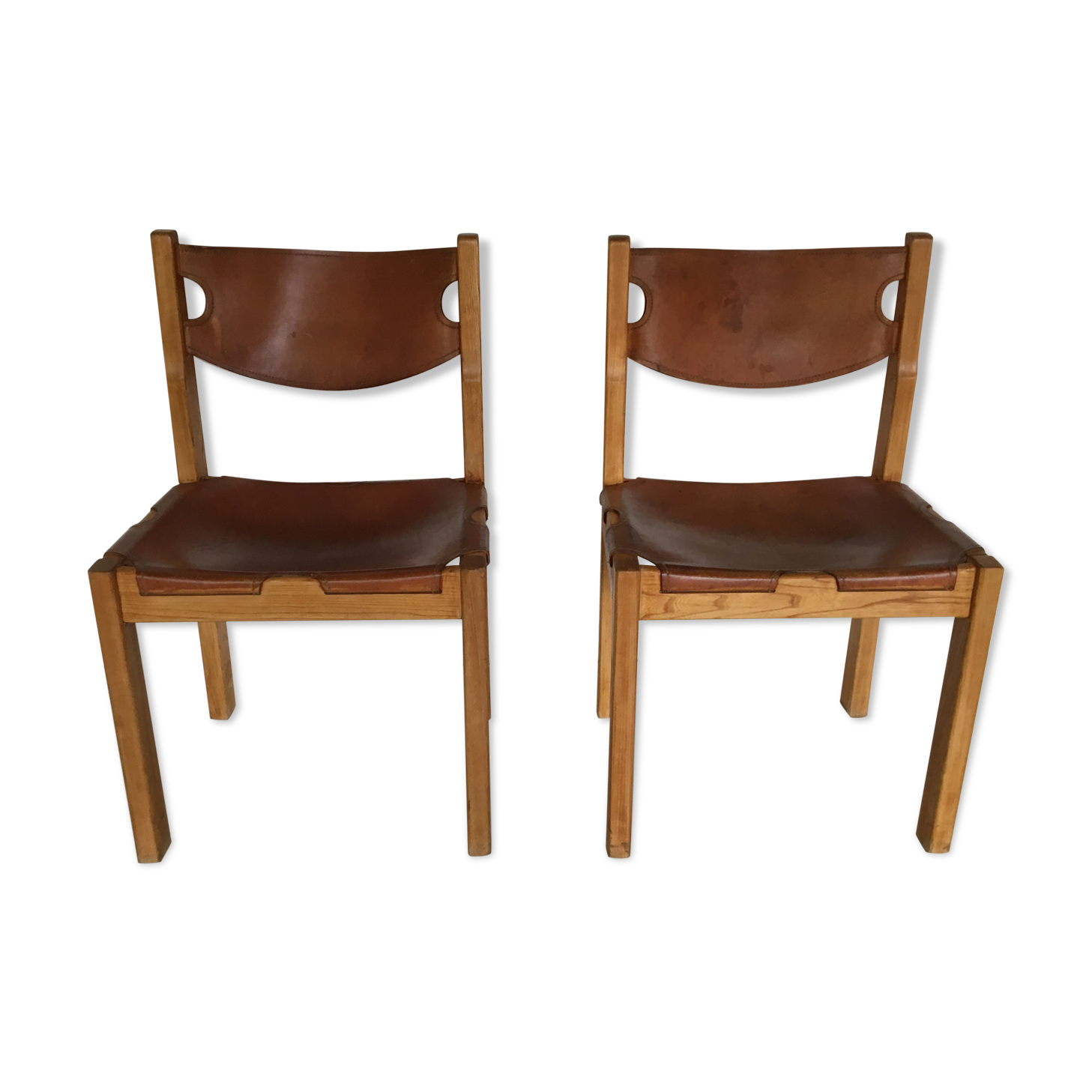 Paire de chaises par la Maison Regain années 60