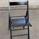Chaise scandinave pliable cannée 1990