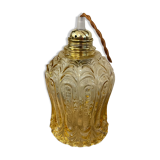 Vintage walking lamp - amber glass globe