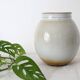 Handmade ceramic vase, glazed, brown, vintage