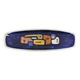 Mid-Century elongated glazed ceramic bowl, Belgium 1960s