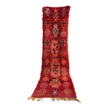 Moroccan carpet boujad red - 90 x 313 cm