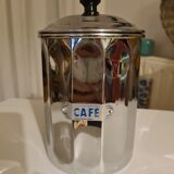 Vintage coffee pot in chrome metal