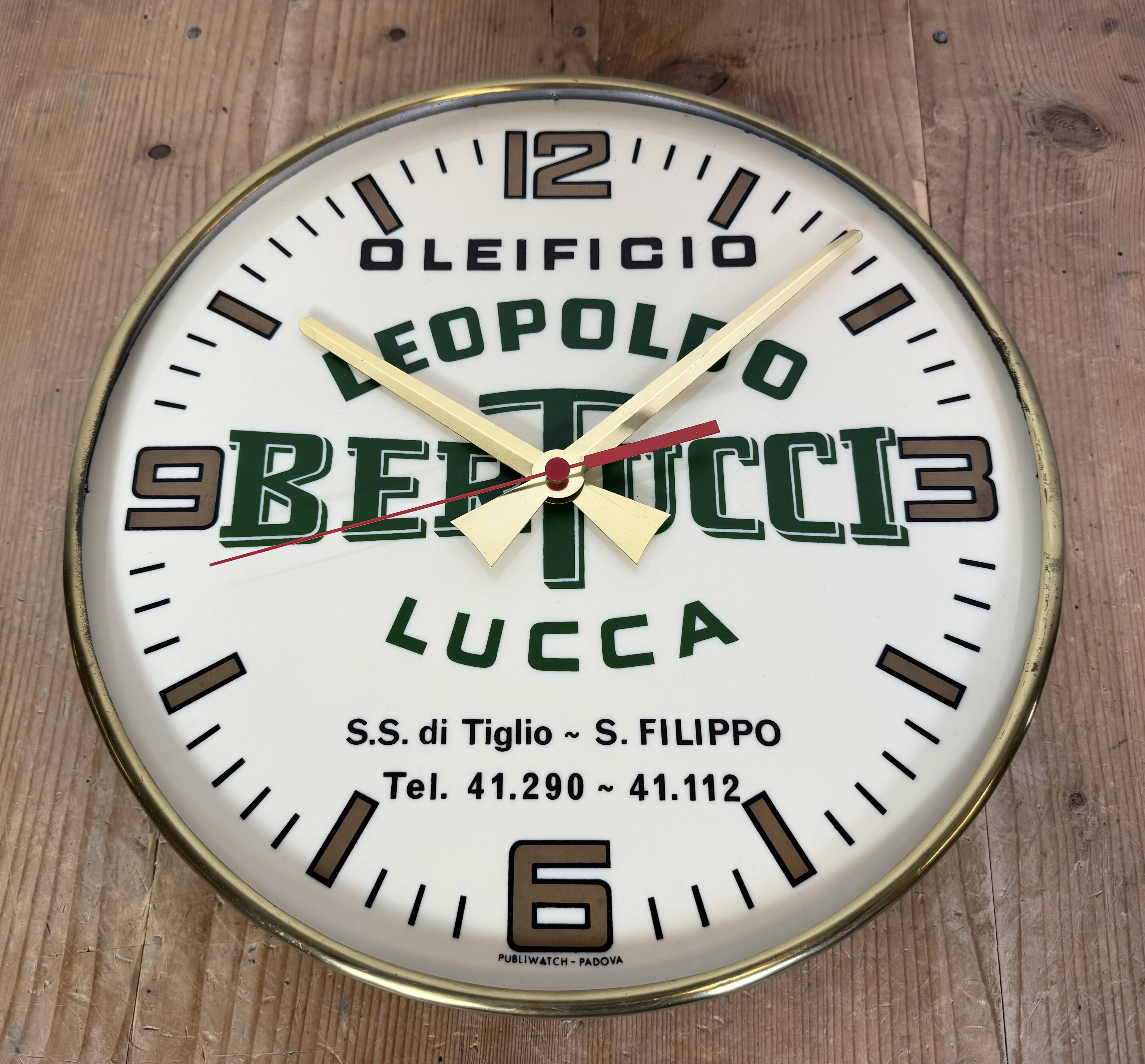 Vintage italian advertising wall clock, 1970s