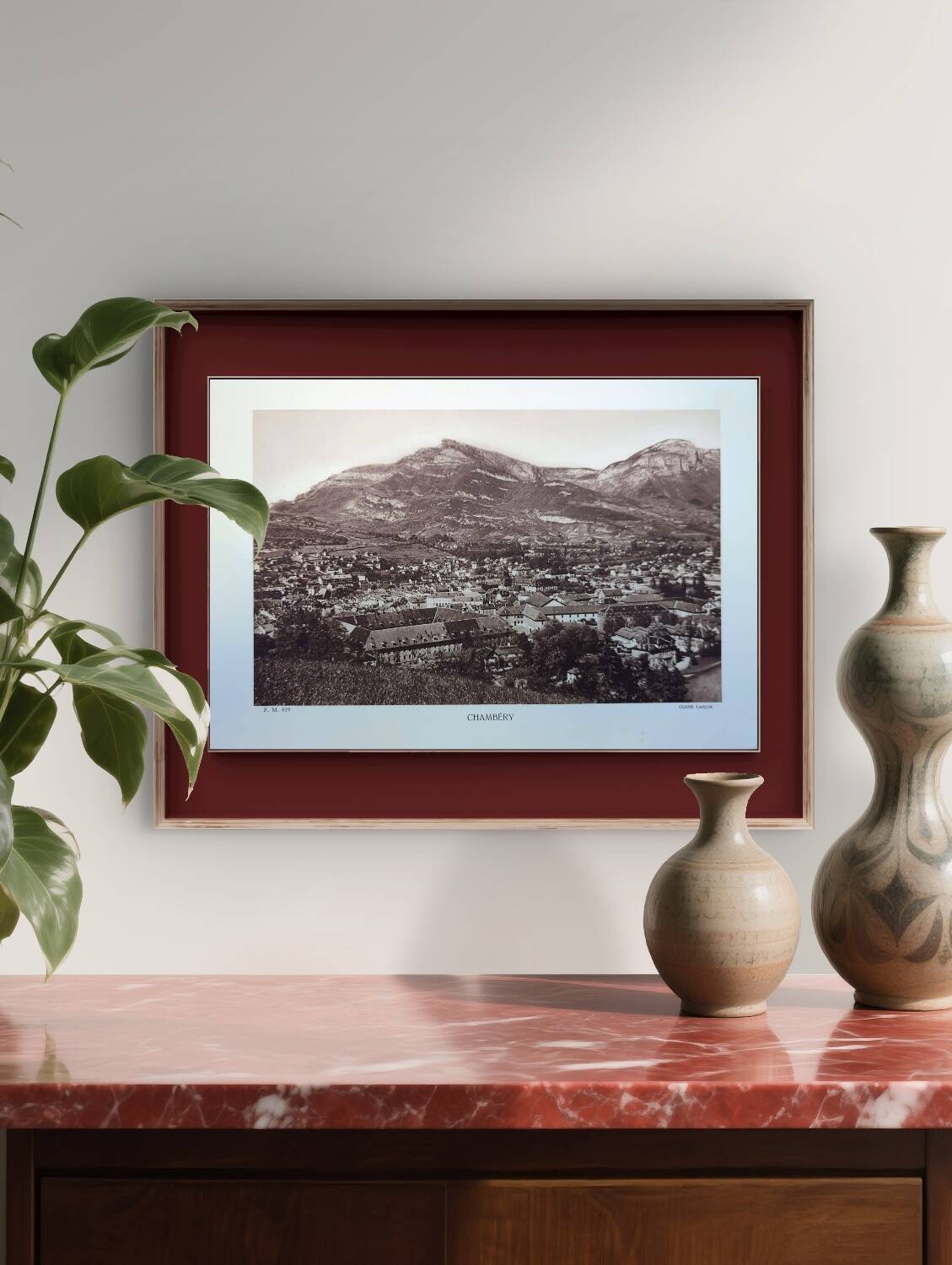 Chambéry, Savoie, photo print from 1942.