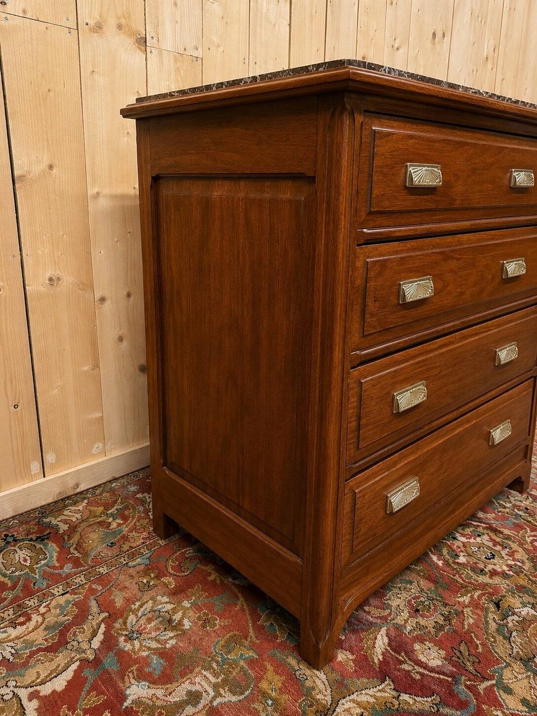Art Nouveau Commode – Mahogany & Marble – Circa 1900-1910