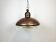Large Brown Industrial Lamp with Iron Grid, 1960s