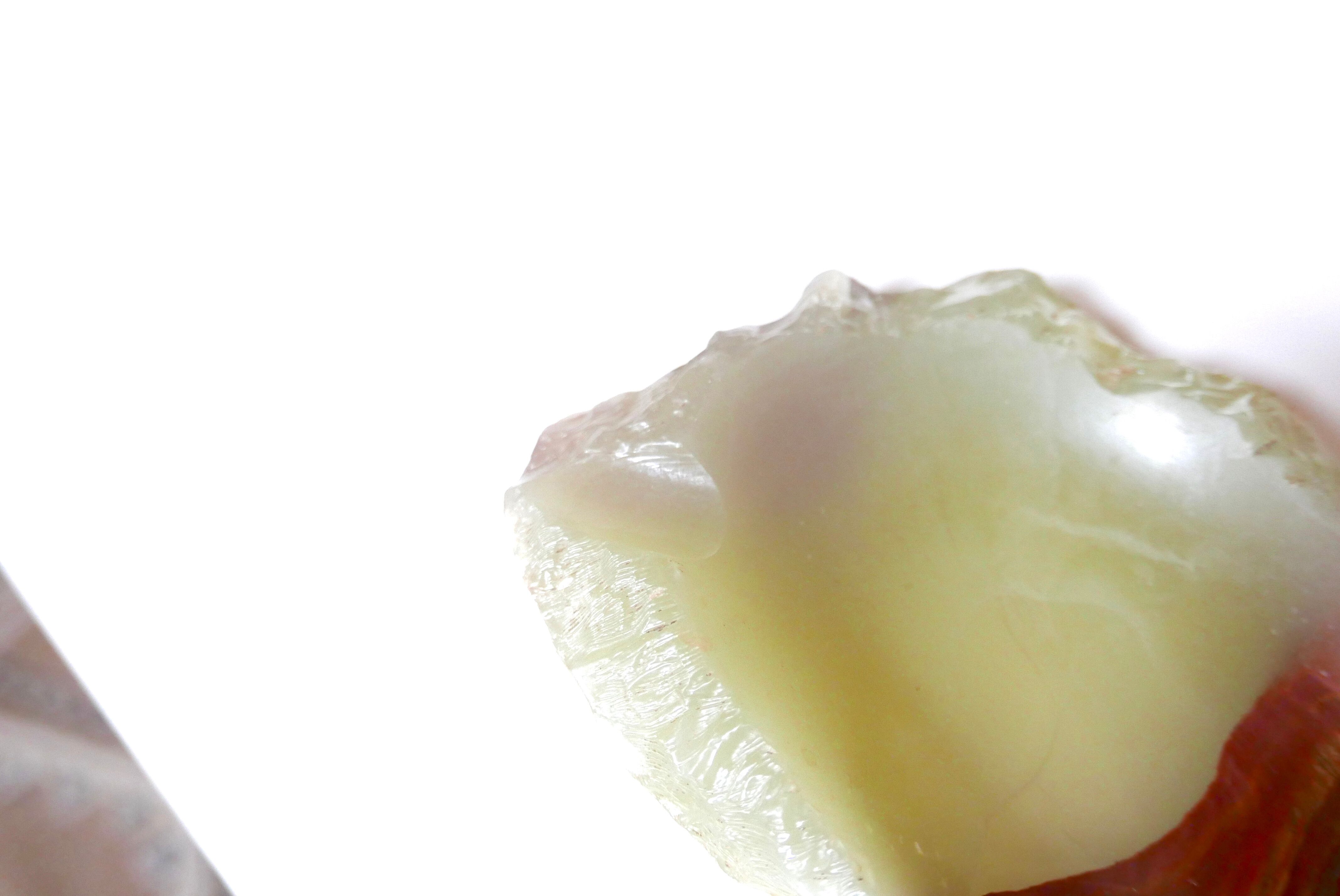 Alabaster ashtray, carved stone, 70s