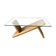Table basse verre et chene