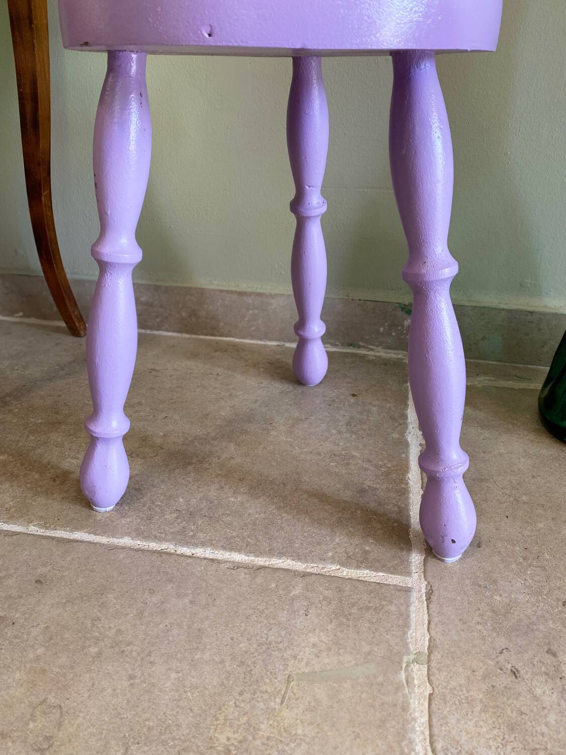 Lilac tripod stool
