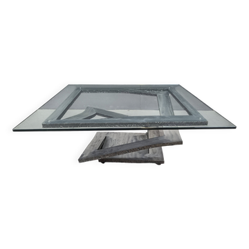 Fleur de Fer coffee table by Maurice Barilone, 1980s