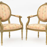 Gilded wooden living room in Louis XVI style