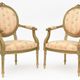 Gilded wooden living room in Louis XVI style