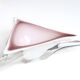 Murano empty pocket ashtray in white and pink glass, 1970s