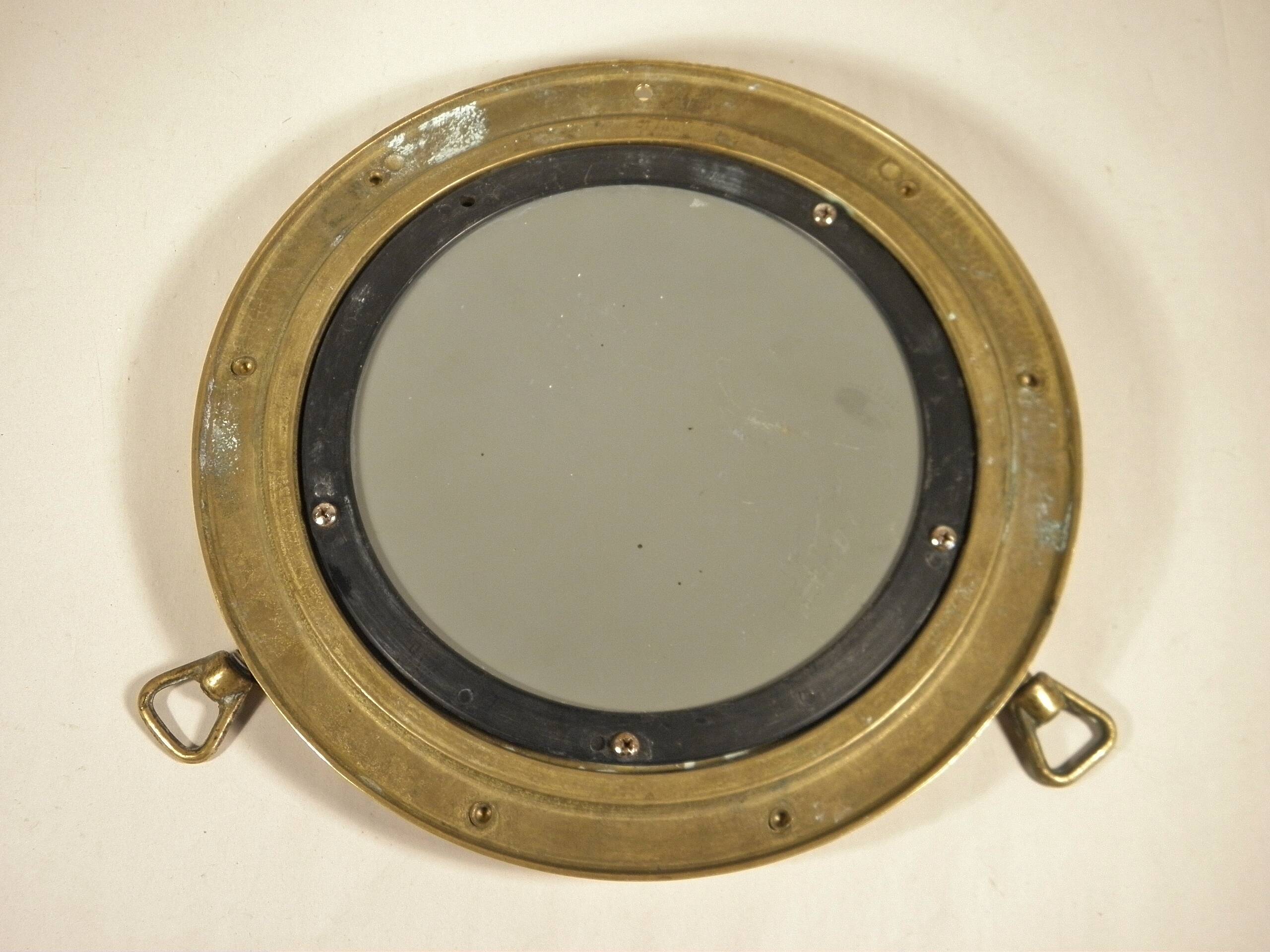Mirror porthole in brass 25 cm