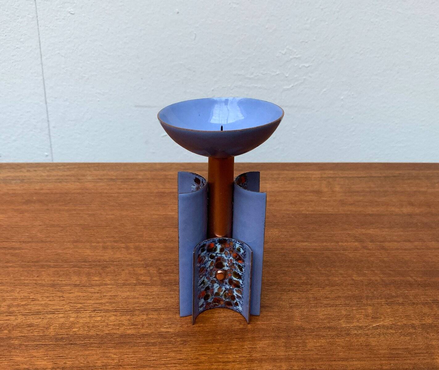 Vintage enamel candlestick